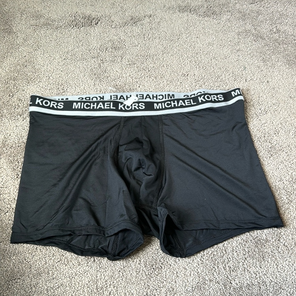 Michael Kors Boxer Briefs SIZE XL Black Logo Waistband NWT